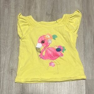 4/$30 Yellow Flamingo Kids Top